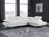 Leather Aire Sectional with Right Arm Facing / 8136-WHITE-RAF