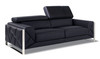 Modern Genuine Italian Leather Upholstered Sofa Set / 903-BLACK