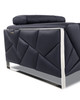 Modern Genuine Italian Leather Upholstered Sofa Set / 903-BLACK