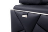Modern Genuine Italian Leather Upholstered Sofa and Loveseat Set / 903-BLACK-2PC