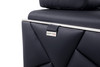 Modern Genuine Italian Leather Upholstered Loveseat / 903-BLACK-L