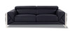 Modern Genuine Italian Leather Upholstered Sofa / 903-BLACK-S