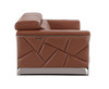 Modern Genuine Italian Leather Upholstered Sofa Set / 903-CAMEL