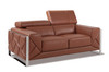 Modern Genuine Italian Leather Upholstered Sofa Set / 903-CAMEL