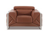 Modern Genuine Italian Leather Upholstered Sofa Set / 903-CAMEL