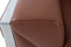 Modern Genuine Italian Leather Upholstered Loveseat / 903-CAMEL-L