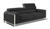 Modern Genuine Italian Leather Upholstered Sofa and Loveseat Set / 903-DARK_GRAY-2PC