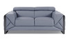 Modern Genuine Italian Leather Upholstered Loveseat / 903-LIGHT_BLUE-L