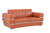 Modern Genuine Italian Leather Upholstered Sofa and Loveseat Set / 904-CAMEL-2PC