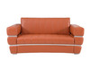Modern Genuine Italian Leather Upholstered Sofa and Loveseat Set / 904-CAMEL-2PC