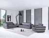 Modern Genuine Italian Leather Upholstered Sofa Set / 904-DK_GRAY