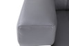 Modern Genuine Italian Leather Upholstered Chair / 904-DK_GRAY-CH