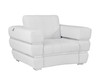 Modern Genuine Italian Leather Upholstered Sofa Set / 904-WHITE