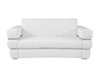 Modern Genuine Italian Leather Upholstered Sofa and Loveseat Set / 904-WHITE-2PC