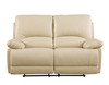 65" Transitional Leather Air Loveseat / 9345-BEIGE-L