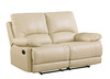65" Transitional Leather Air Loveseat / 9345-BEIGE-L