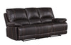 Transitional Leather Air Sofa and Loveseat / 9345-BROWN-2PC