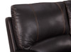 Leather Air Sofa Set with Console Loveseat / 9345-BROWN-CON