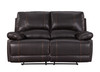 65" Transitional Leather Air Loveseat / 9345-BROWN-L