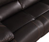 65" Transitional Leather Air Loveseat / 9345-BROWN-L