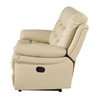 Leather Air Upholstered Chair with Fiber Back / 9392-BEIGE-CH