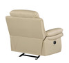 Leather Air Upholstered Chair with Fiber Back / 9392-BEIGE-CH