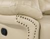 Modern Contemporary Leather Console Loveseat / 9392-BEIGE-CL