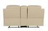 3-Piece Leather Sofa Set with Console Loveseat / 9392-BEIGE-CON