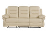 3-Piece Leather Sofa Set with Console Loveseat / 9392-BEIGE-CON