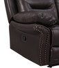 2-Piece Leather Sofa with Console Loveseat / 9392-BROWN-2PC