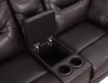 2-Piece Leather Sofa with Console Loveseat / 9392-BROWN-2PC