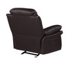 Leather Air Upholstered Chair with Fiber Back / 9392-BROWN-CH