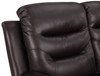 Leather Air Upholstered Chair with Fiber Back / 9392-BROWN-CH