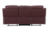 2-Piece Leather Sofa with Console Loveseat / 9392-BURGUNDY-2PC-CON