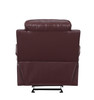 Leather Air Upholstered Chair with Fiber Back / 9392-BURGUNDY-CH