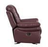 Leather Air Upholstered Chair with Fiber Back / 9392-BURGUNDY-CH