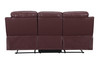 3-Piece Leather Sofa Set with Console Loveseat / 9392-BURGUNDY-CON