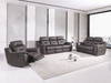 Modern Leather Air Upholstered Sofa Set / 9408-BROWN