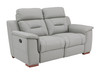 Modern Leather Air Upholstered Loveseat / 9408-GRAY-L