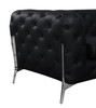 Modern Genuine Italian Leather Upholstered Chair / 970-BLACK-CH