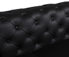 Modern Genuine Italian Leather Upholstered Loveseat / 970-BLACK-L