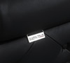 Modern Genuine Italian Leather Upholstered Loveseat / 970-BLACK-L