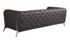 3-Piece Genuine Italian Leather Upholstered Sofa Set / 970-BROWN