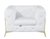 Modern Genuine Italian Leather Upholstered Sofa Set / 970-WHITE