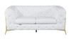 Modern Genuine Italian Leather Upholstered Loveseat / 970-WHITE-L