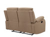 Transitional Microfiber Fabric Loveseat / 9760-BEIGE-L