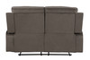 Transitional Microfiber Fabric Sofa Set / 9760-BROWN