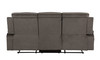 Transitional Microfiber Fabric Sofa Set / 9760-BROWN