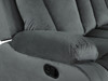 Transitional Microfiber Fabric Loveseat / 9760-GRAY-L