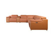 7-Piece 1 Console 4-Power Reclining Leather Sectional / 9762-CAMEL-4PWR-7PC